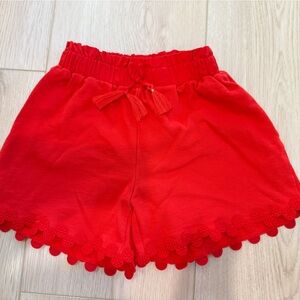 Celine Kids Red Tassel Trim Shorts Size6